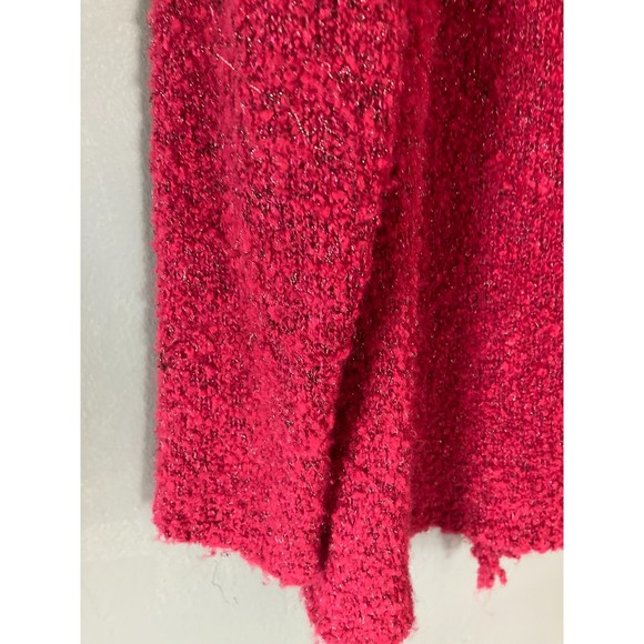 C.L.O.T.H.E.S hot pink fringe cardigan size 1x - Picture 3 of 5